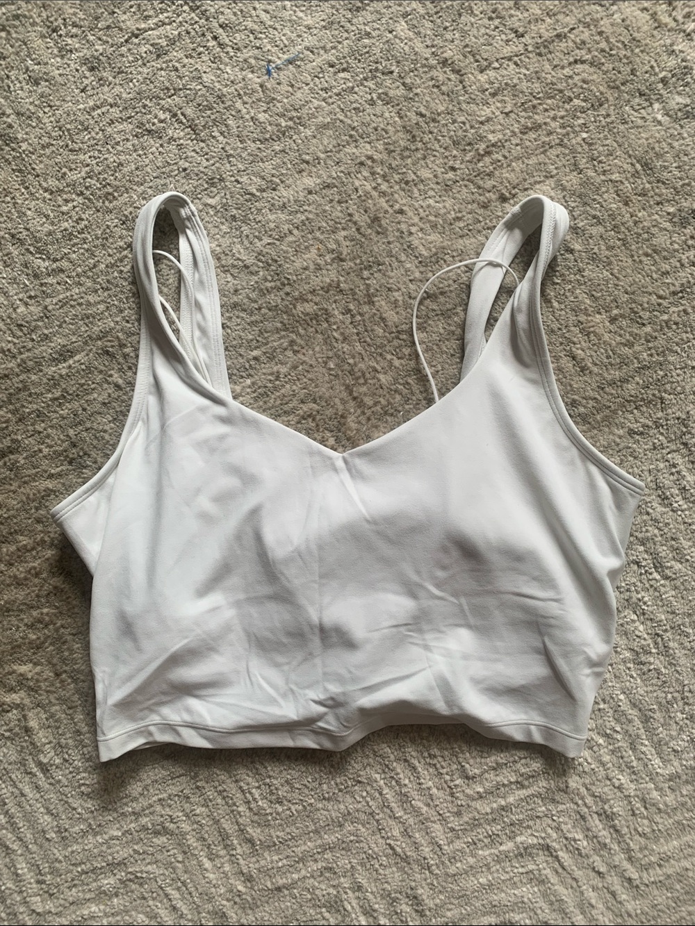 Momanda White Scoop Neck Cropped Bralette Tank